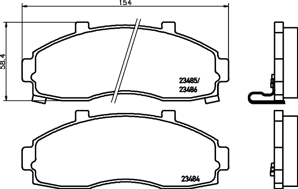 T1303 BEHR/HELLA/PAGID Комплект тормозных колодок, дисковый тормоз (фото 1)