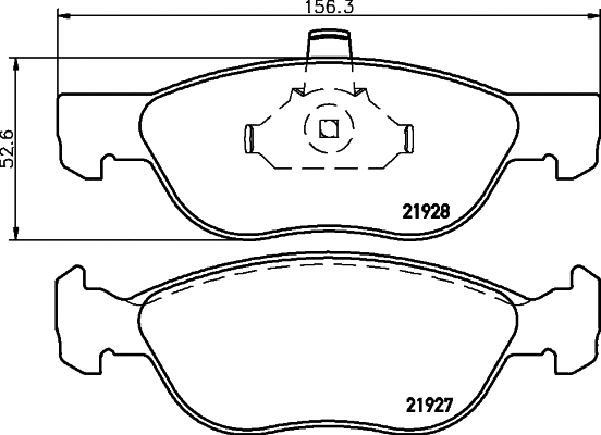 T1326 BEHR/HELLA/PAGID Комплект тормозных колодок, дисковый тормоз (фото 1)