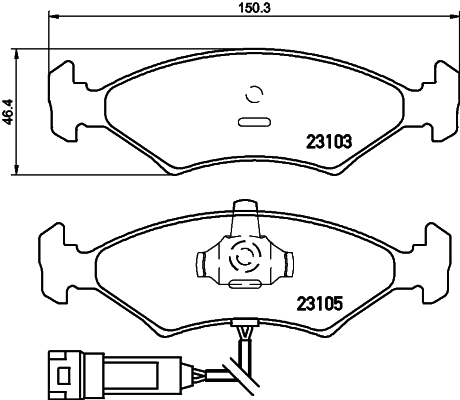 T1342 BEHR/HELLA/PAGID Комплект тормозных колодок, дисковый тормоз (фото 1)