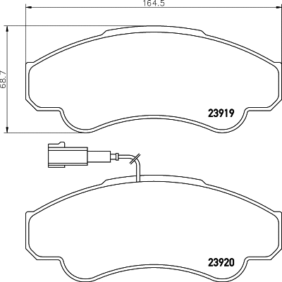 T1355 BEHR/HELLA/PAGID Комплект тормозных колодок, дисковый тормоз (фото 1)