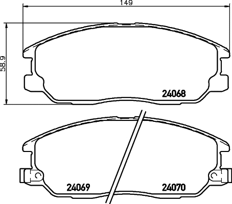 T1362 BEHR/HELLA/PAGID Комплект тормозных колодок, дисковый тормоз (фото 1)