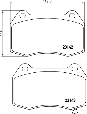 T1385 BEHR/HELLA/PAGID Комплект тормозных колодок, дисковый тормоз (фото 1)