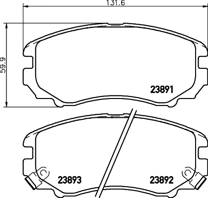 T1412 BEHR/HELLA/PAGID Комплект тормозных колодок, дисковый тормоз (фото 1)