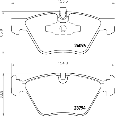 T1509 BEHR/HELLA/PAGID Комплект тормозных колодок, дисковый тормоз (фото 1)