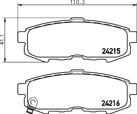 T1517 BEHR/HELLA/PAGID Комплект тормозных колодок, дисковый тормоз (фото 1)