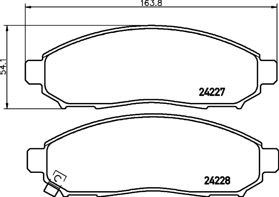 T1522 BEHR/HELLA/PAGID Комплект тормозных колодок, дисковый тормоз (фото 1)