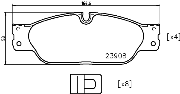 T1542 BEHR/HELLA/PAGID Комплект тормозных колодок, дисковый тормоз (фото 1)