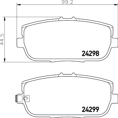 T1572 BEHR/HELLA/PAGID Комплект тормозных колодок, дисковый тормоз (фото 1)