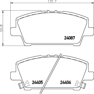 T1586 BEHR/HELLA/PAGID Комплект тормозных колодок, дисковый тормоз (фото 1)