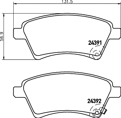 T1616 BEHR/HELLA/PAGID Комплект тормозных колодок, дисковый тормоз (фото 1)