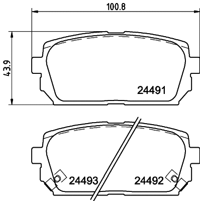 T1661 BEHR/HELLA/PAGID Комплект тормозных колодок, дисковый тормоз (фото 1)