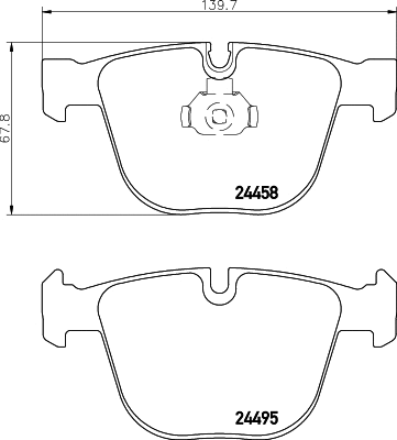 T1683 BEHR/HELLA/PAGID Комплект тормозных колодок, дисковый тормоз (фото 1)