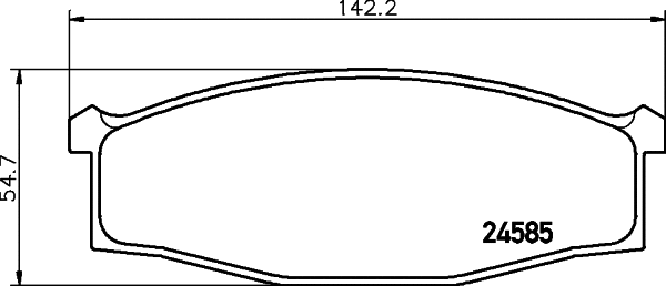 T1745 BEHR/HELLA/PAGID Комплект тормозных колодок, дисковый тормоз (фото 1)