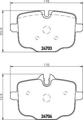 T1819 BEHR/HELLA/PAGID Комплект тормозных колодок, дисковый тормоз (фото 1)