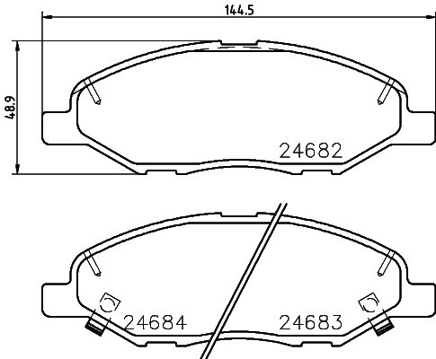 T1820 BEHR/HELLA/PAGID Комплект тормозных колодок, дисковый тормоз (фото 1)