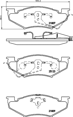 T1944 BEHR/HELLA/PAGID Комплект тормозных колодок, дисковый тормоз (фото 1)