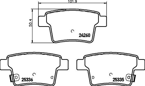 T2005 BEHR/HELLA/PAGID Комплект тормозных колодок, дисковый тормоз (фото 1)