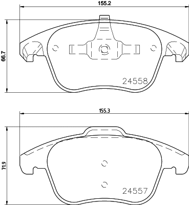 T2013 BEHR/HELLA/PAGID Комплект тормозных колодок, дисковый тормоз (фото 1)