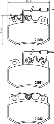 T2017 BEHR/HELLA/PAGID Комплект тормозных колодок, дисковый тормоз (фото 1)