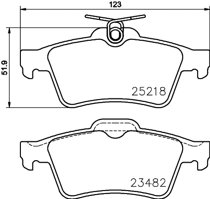 T2048 BEHR/HELLA/PAGID Комплект тормозных колодок, дисковый тормоз (фото 1)