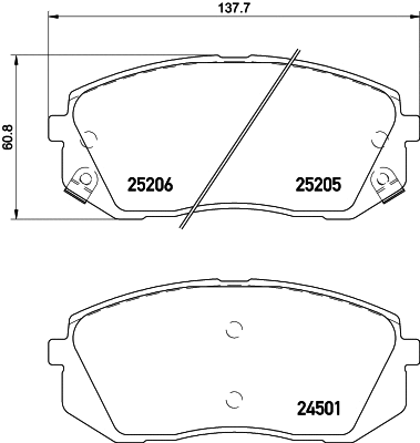 T2061 BEHR/HELLA/PAGID Комплект тормозных колодок, дисковый тормоз (фото 1)