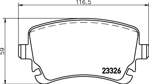 T2080 BEHR/HELLA/PAGID Комплект тормозных колодок, дисковый тормоз (фото 1)