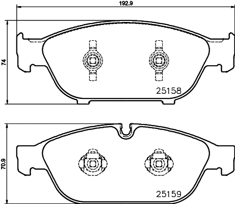 T2093 BEHR/HELLA/PAGID Комплект тормозных колодок, дисковый тормоз (фото 1)