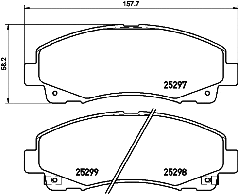 T2101 BEHR/HELLA/PAGID Комплект тормозных колодок, дисковый тормоз (фото 1)