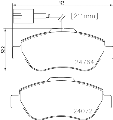 T2215 BEHR/HELLA/PAGID Комплект тормозных колодок, дисковый тормоз (фото 1)