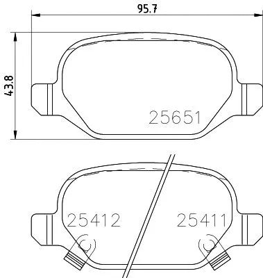 T2233 BEHR/HELLA/PAGID Комплект тормозных колодок, дисковый тормоз (фото 1)