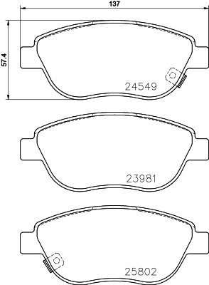 T2267 BEHR/HELLA/PAGID Комплект тормозных колодок, дисковый тормоз (фото 1)