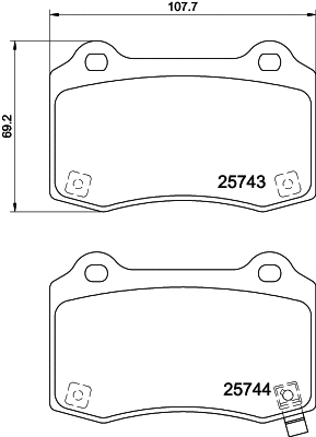 T2281 BEHR/HELLA/PAGID Комплект тормозных колодок, дисковый тормоз (фото 1)
