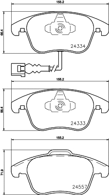 T2293 BEHR/HELLA/PAGID Комплект тормозных колодок, дисковый тормоз (фото 1)