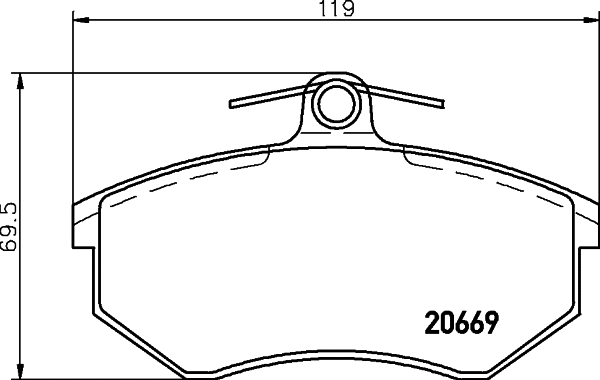 T2307 BEHR/HELLA/PAGID Комплект тормозных колодок, дисковый тормоз (фото 1)