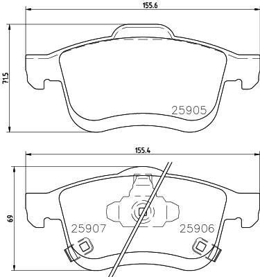 T2442 BEHR/HELLA/PAGID Комплект тормозных колодок, дисковый тормоз (фото 1)