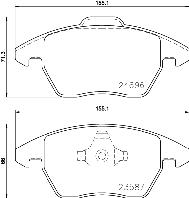 T2444 BEHR/HELLA/PAGID Комплект тормозных колодок, дисковый тормоз (фото 1)