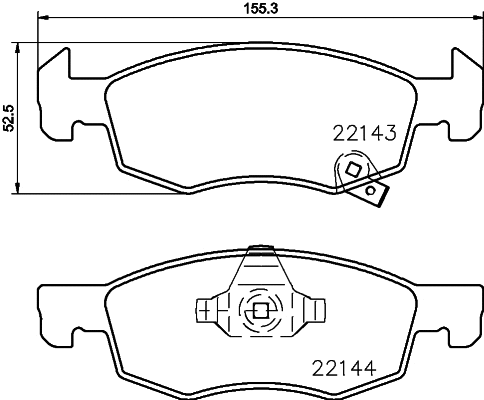 T2449 BEHR/HELLA/PAGID Комплект тормозных колодок, дисковый тормоз (фото 1)