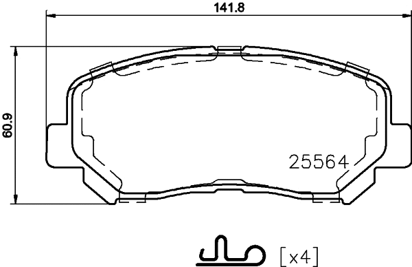 T2466 BEHR/HELLA/PAGID Комплект тормозных колодок, дисковый тормоз (фото 1)