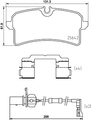 T2485 BEHR/HELLA/PAGID Комплект тормозных колодок, дисковый тормоз (фото 1)