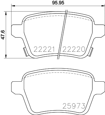 T2494 BEHR/HELLA/PAGID Комплект тормозных колодок, дисковый тормоз (фото 1)