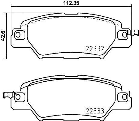 T2544 BEHR/HELLA/PAGID Комплект тормозных колодок, дисковый тормоз (фото 1)