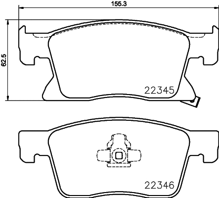 T2551 BEHR/HELLA/PAGID Комплект тормозных колодок, дисковый тормоз (фото 1)