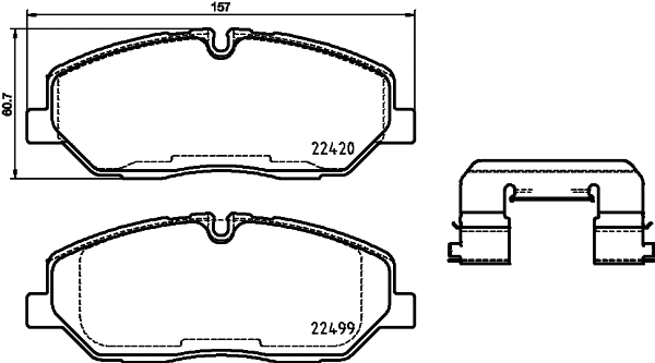 T2570 BEHR/HELLA/PAGID Комплект тормозных колодок, дисковый тормоз (фото 1)