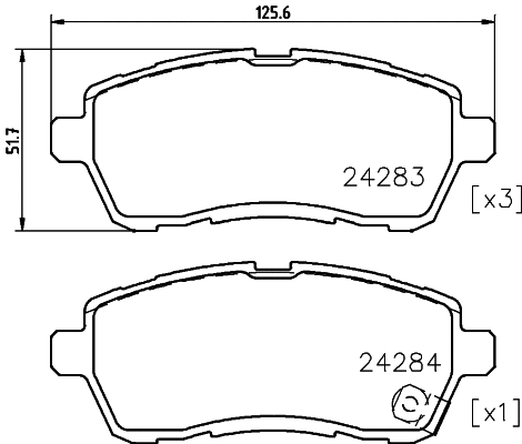 T2646 BEHR/HELLA/PAGID Комплект тормозных колодок, дисковый тормоз (фото 1)