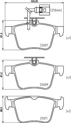 T2647 BEHR/HELLA/PAGID Комплект тормозных колодок, дисковый тормоз (фото 1)