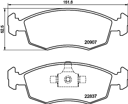 T2681 BEHR/HELLA/PAGID Комплект тормозных колодок, дисковый тормоз (фото 1)