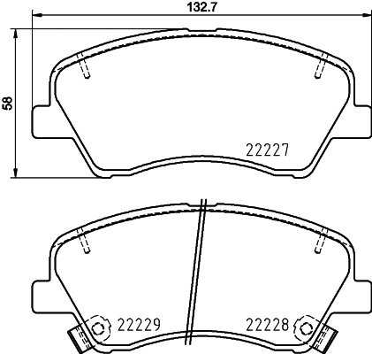 T2708 BEHR/HELLA/PAGID Комплект тормозных колодок, дисковый тормоз (фото 1)