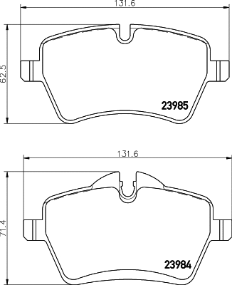 T2719 BEHR/HELLA/PAGID Комплект тормозных колодок, дисковый тормоз (фото 1)