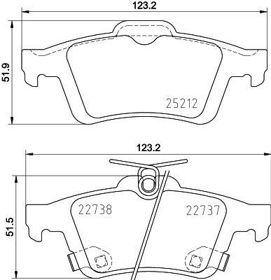 T2749 BEHR/HELLA/PAGID Комплект тормозных колодок, дисковый тормоз (фото 1)