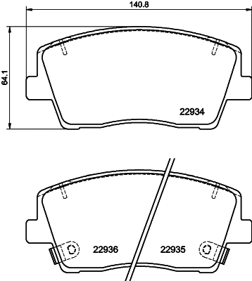 T2804 BEHR/HELLA/PAGID Комплект тормозных колодок, дисковый тормоз (фото 1)